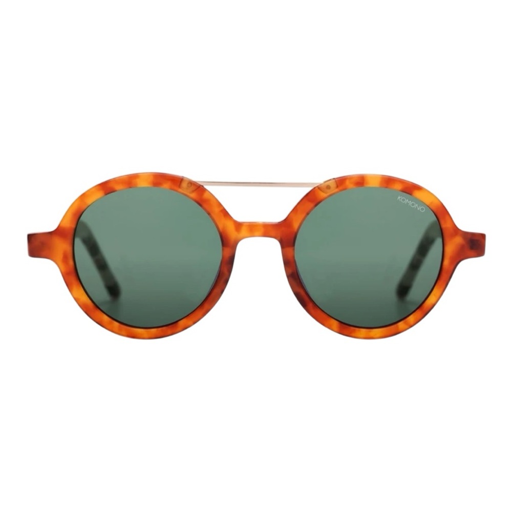 Anthropologie Tortoise Shell Sunglasses with Green Lenses